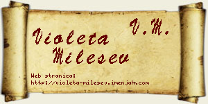 Violeta Milešev vizit kartica